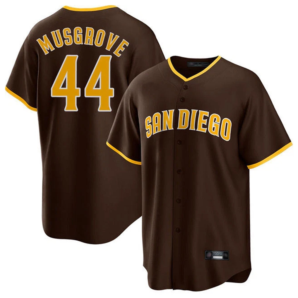 S.Diego Padres #44 Joe Musgrove Player Brown Home Game Fdoa Stitched Jerseys