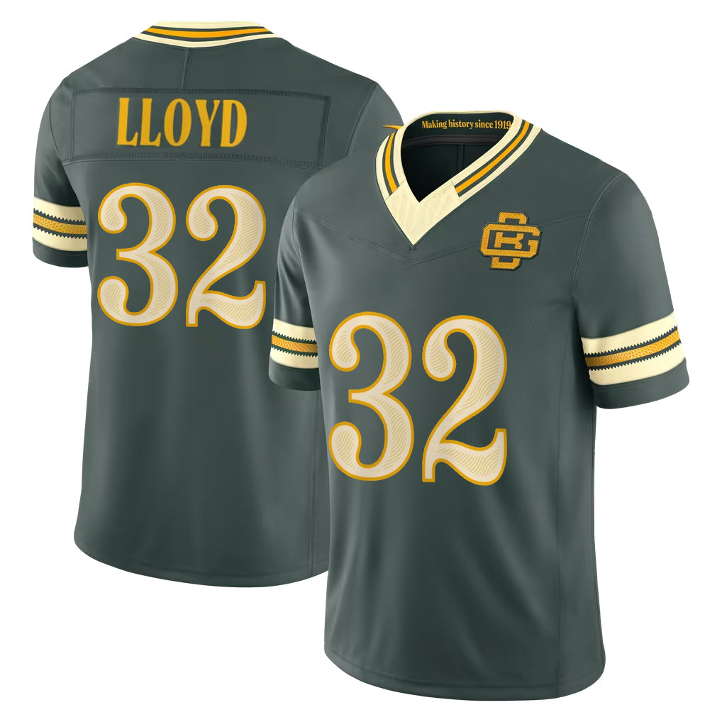 GB.Packers #32 MarShawn Lloyd Player Green Limited 2026 Rivalries Collection Home Game Gdoa Stitched Jerseys