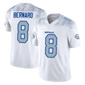 B.Bills #8 Terrel Bernard Player White Rivalries Collection Limited Game Gdoa Stitched Jerseys