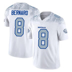B.Bills #8 Terrel Bernard Player White Rivalries Collection Limited Game Gdoa Stitched Jerseys