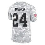 B.Bills #24 Cole Bishop Player Arctic Camo Salute to Service Limited Gdoa Stitched Jerseys