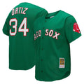 B.Red Sox #34 David Ortiz Player Green Mitchell & Ness Cooperstown Collection Mesh Home Gdoa Stitched Jerseys