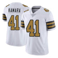 NO.Saints #41 Alvin Kamara Player White Limited Color Rush Home Game Gdoa Stitched Jerseys