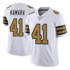 NO.Saints #41 Alvin Kamara Player White Limited Color Rush Home Game Gdoa Stitched Jerseys