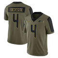 S.Seahawks #4 Michael Dickson Player Olive Salute To Service Limited Game Gdoa Stitched Jerseys