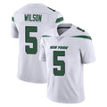 NY.Jets #5 Garrett Wilson Player White Spotlight Limited Vapor Home Game Gdoa Stitched Jerseys
