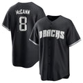 A.Diamondbacks #8 James McCann Player White Replica Black 2026 World Series Stitched Jersey
