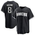 A.Diamondbacks #8 James McCann Player White Replica Black 2026 World Series Stitched Jersey