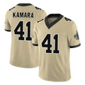 NO.Saints #41 Alvin Kamara Player Gold Limited Vapor F.U.S.E. Home Game Gdoa Stitched Jerseys