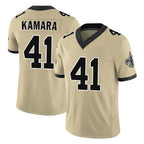 NO.Saints #41 Alvin Kamara Player Gold Limited Vapor F.U.S.E. Home Game Gdoa Stitched Jerseys