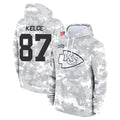 KC.Chiefs #87 Travis Kelce Player Arctic Camo Salute to Service Hoodies Limited Game Gdoa Stitched Jerseys