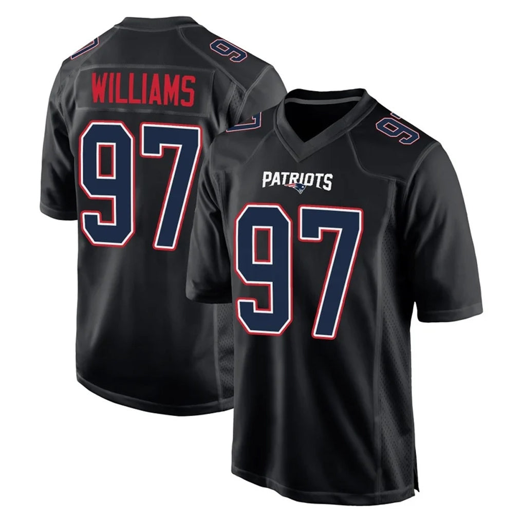 NE.Patriots #97 Milton Williams Player Carbon Fashion Limited Home Game Gdoa Stitched Jerseys