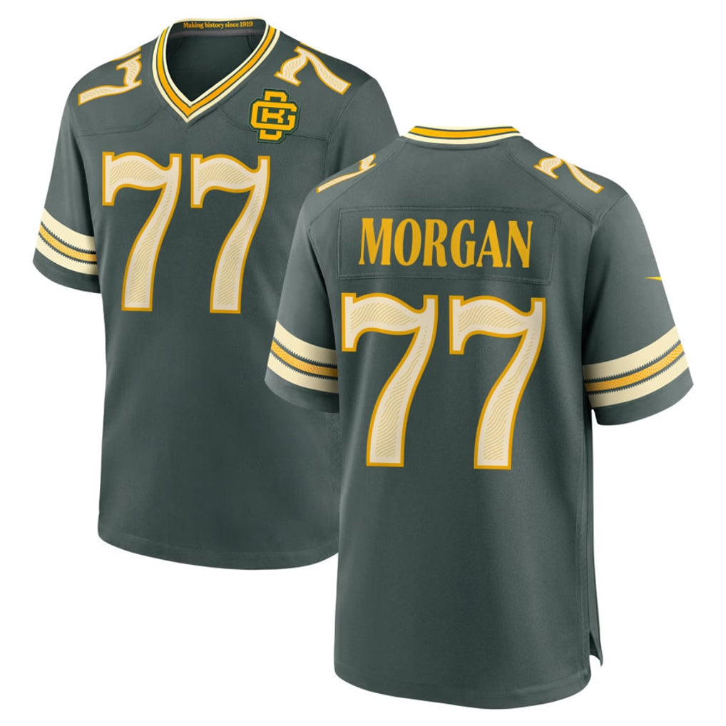 GB.Packers #77 Jordan Morgan Player Green 2026 Rivalries Collection Home Game Gdoa Stitched Jerseys