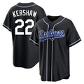 LA.Dodgers #22 Clayton Kershaw Player Black Carbon Limited Home Fdoa Stitched Jerseys