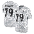 B.Ravens #79 Ronnie Stanley Player Arctic Camo Salute to Service Limited Gdoa Stitched Jerseys