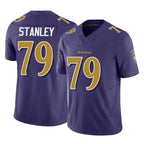 B.Ravens #79 Ronnie Stanley Player Purple Vapor F.U.S.E. Limited Gdoa Stitched Jerseys