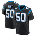 C.Panthers #50 Robert Hunt Player Black Limited Home Game Gdoa Stitched Jerseys