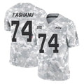 NY.Jets #74 Olu Fashanu Player Arctic Camo Salute to Service Limited Game Gdoa Stitched Jerseys
