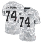NY.Jets #74 Olu Fashanu Player Arctic Camo Salute to Service Limited Game Gdoa Stitched Jerseys