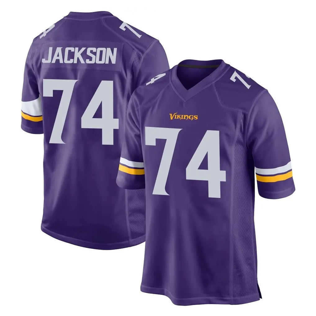 MN.Vikings #74 Donovan Jackson Player Purple Home Game Gdoa Stitched Jerseys