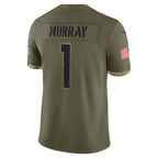 A.Cardinals #1 Kyler Murray Player Olive Salute To Service Limited Home Game Gdoa Stitched Jerseys