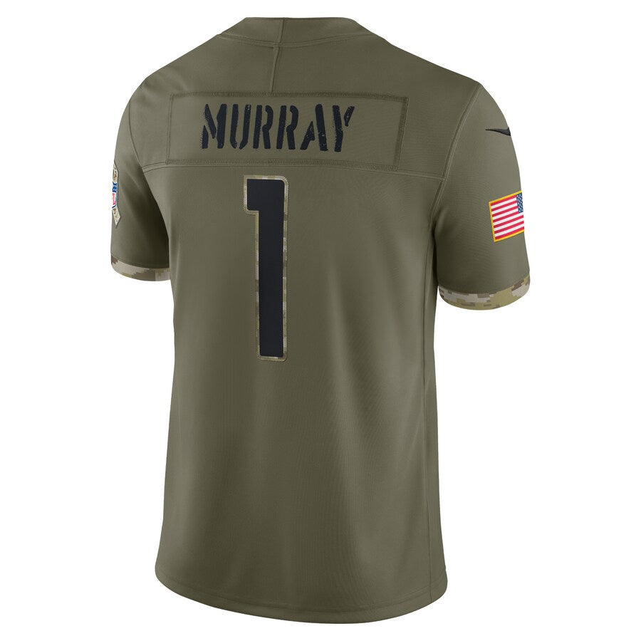 A.Cardinals #1 Kyler Murray Player Olive Salute To Service Limited Home Game Gdoa Stitched Jerseys