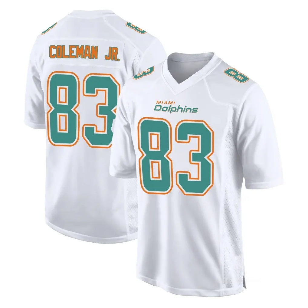 M.Dolphins #83 Kevin Coleman Jr. Player White Fashion Home Game Gdoa Stitched Jerseys