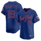 NY.Mets #19 Bo Bichette Player Royal T-shirt Home Limited Elite Fdoa Stitched Jerseys
