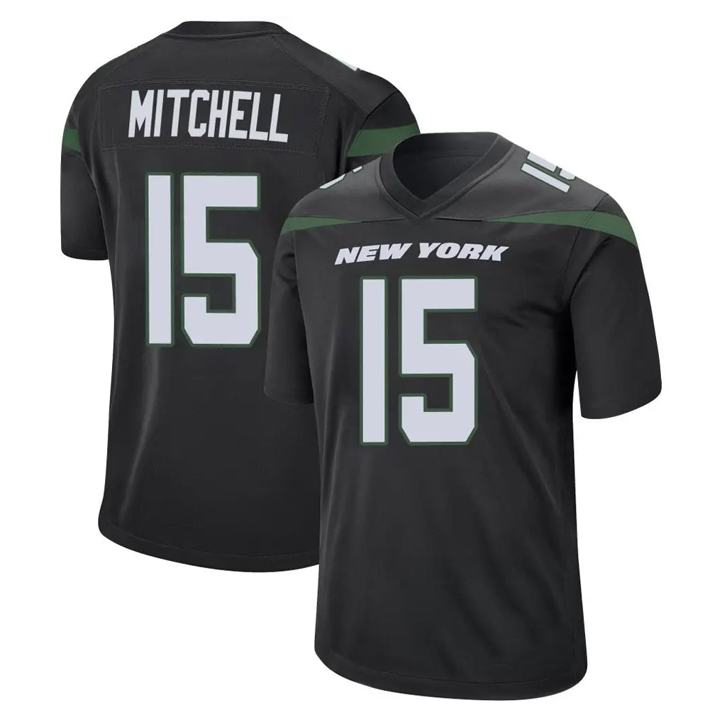 NY.Jets #15 Adonai Mitchell Player Stealth Black Home Game Gdoa Stitched Jerseys