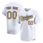 Custom LA.Dodgers Gold Collection Limited Home Game Any Name & Number Gdoa Stitched Jerseys