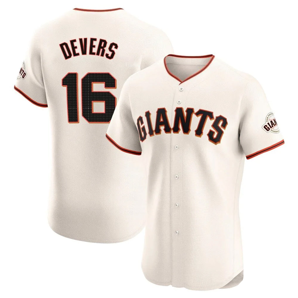 SF.Giants #16 Rafael Devers Player Cream Home Limited Elite Fdoa Stitched Jerseys