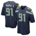 S.Seahawks #91 Byron Murphy II Player Navy Home Game Gdoa Stitched Jerseys