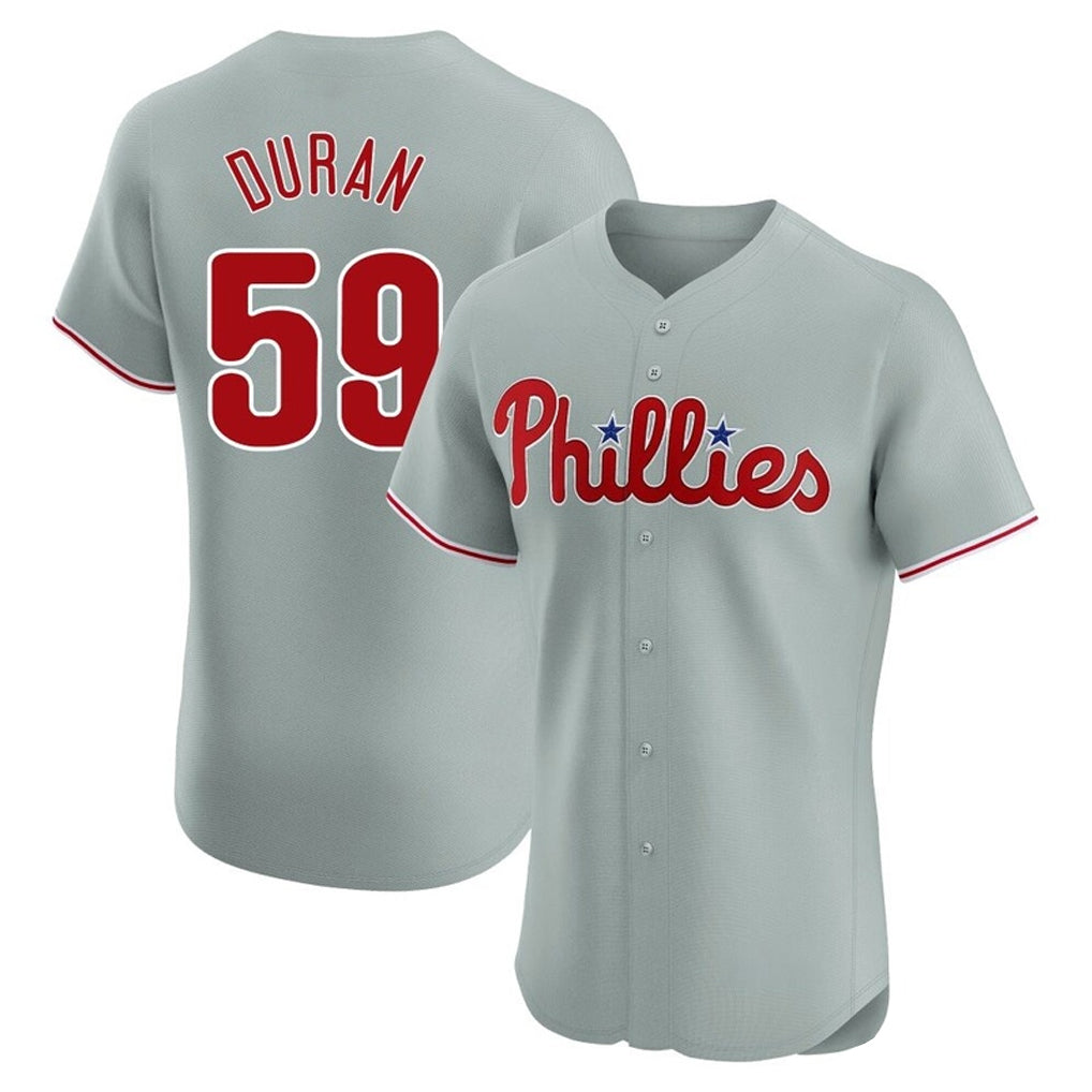 P.Phillies #59 Jhoan Duran Player Gray Home Limited Elite Fdoa Stitched Jerseys