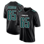 P.Eagles #65 Lane Johnson Player Carbon Black Fashion Home Game Gdoa Stitched Jerseys