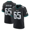 P.Eagles #65 Lane Johnson Player Black Game Home Gdoa Stitched Jerseys