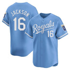 KC.Royals #16 Bo Jackson Player Light Blue Alt Limited Home Gdoa Stitched Jerseys