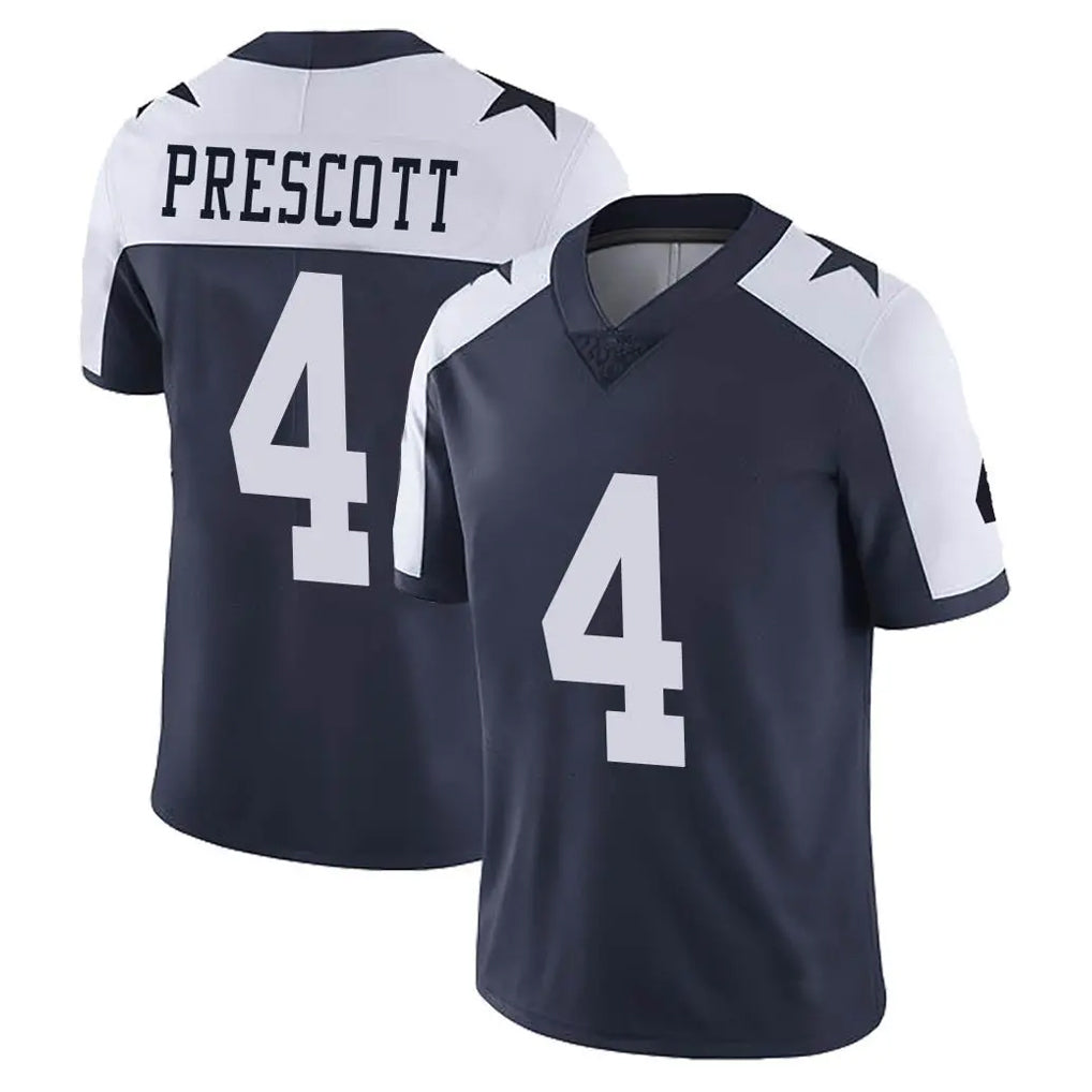 D.Cowboys #4 Dak Prescott Player Navy-White Limited Alternate Vapor Untouchable Home Game Gdoa Stitched Jerseys