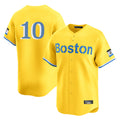 B.Red Sox #10 Trevor Story Player Yellow Limited Home Game Gdoa Stitched Jerseys