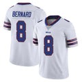 B.Bills #8 Terrel Bernard Player White Vapor Untouchable Limited Gdoa Stitched Jerseys
