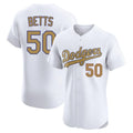 LA.Dodgers #50 Mookie Betts Player Gold Limited Elite Home Fdoa Stitched Jerseys