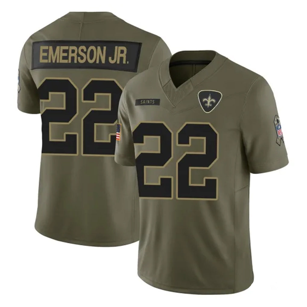 NO.Saints #22 Martin Emerson Jr. Player Olive 2025 Salute To Service Limited Gdoa Stitched Jerseys