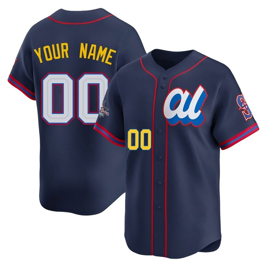 Custom S.Mariners Navy Limited American League All-Star Edition Any Name & Number Gdoa Stitched Jerseys