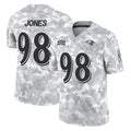 B.Ravens #98 Travis Jones Player Arctic Camo Salute to Service Limited Gdoa Stitched Jerseys