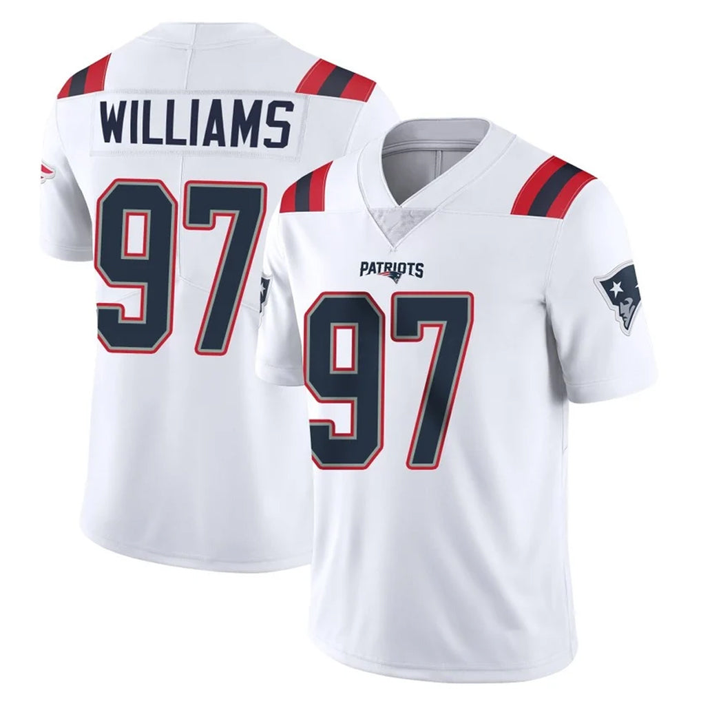 NE.Patriots #97 Milton Williams Player White Vapor Untouchable Home Game Gdoa Stitched Jerseys