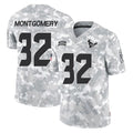 H.Texans #32 David Montgomery Player Arctic Camo Salute To Service Limited Game Gdoa Stitched Jerseys