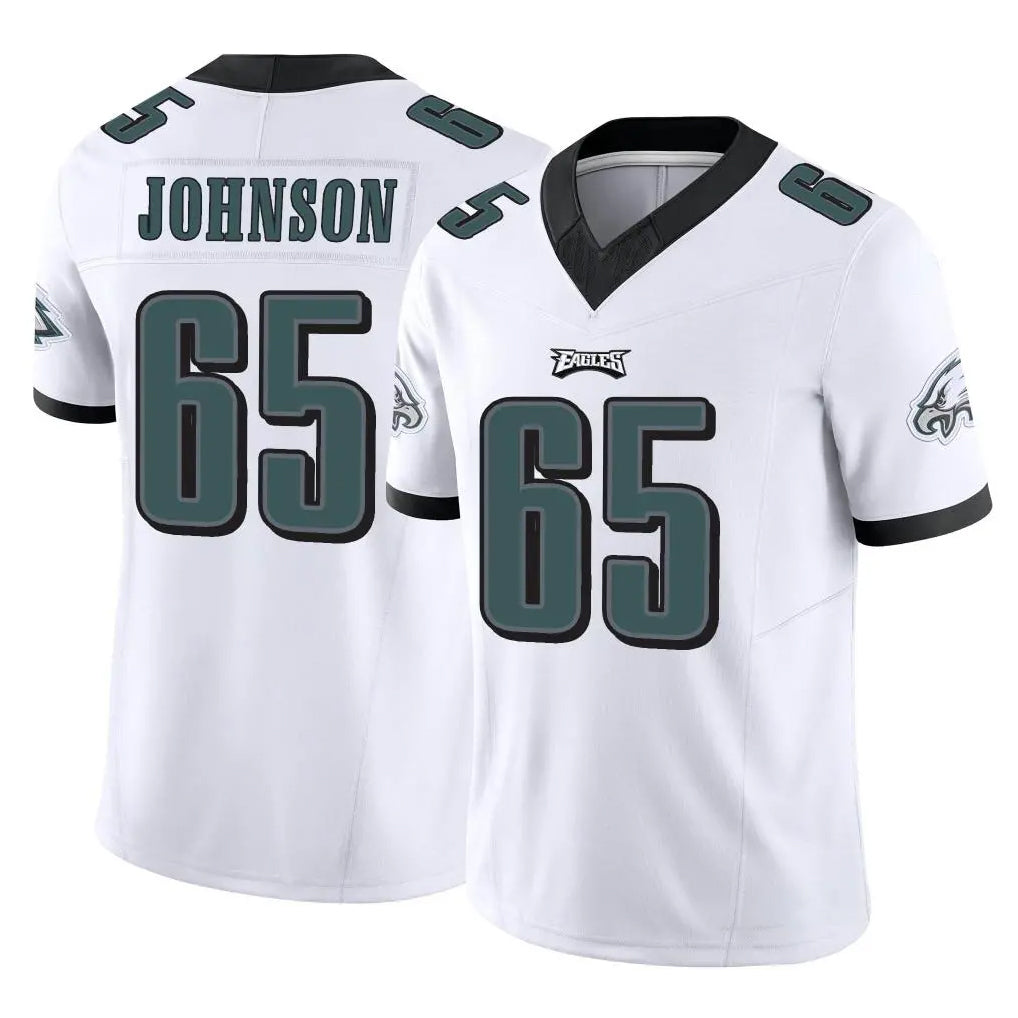 P.Eagles #65 Lane Johnson Player White Limited Vapor F.U.S.E. Home Game Gdoa Stitched Jerseys