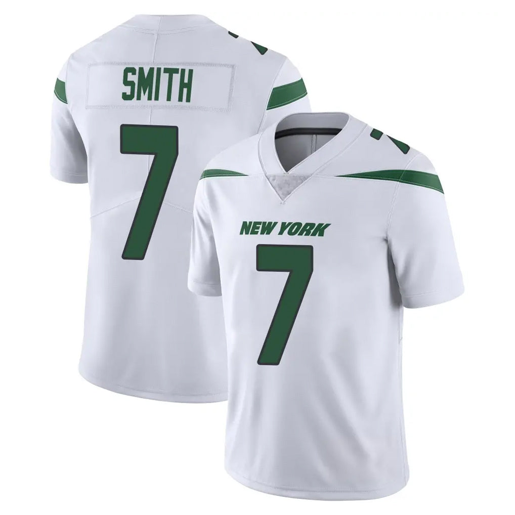 NY.Jets #7 Geno Smith Player White Spotlight Limited Vapor Home Game Gdoa Stitched Jerseys