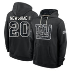 NY.Giants #20 Greg Newsome II Player 2026 Black Logo Pullover Hoodies Limited Game Gdoa Stitched Jerseys
