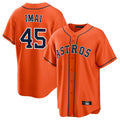 H.Astros #45 Tatsuya Imai Player Orange Home Game Gdoa Stitched Jerseys