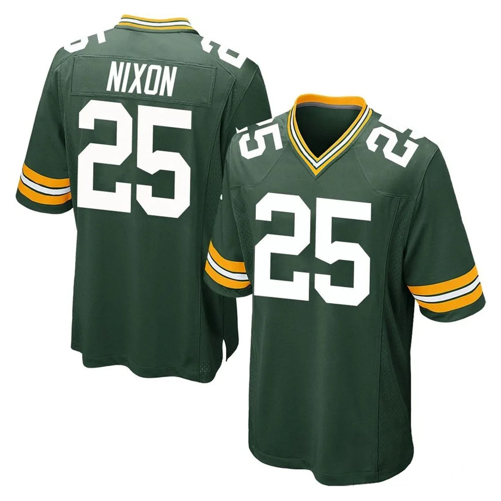 GB.Packers #25 Keisean Nixon Player Green Home Game Gdoa Stitched Jerseys